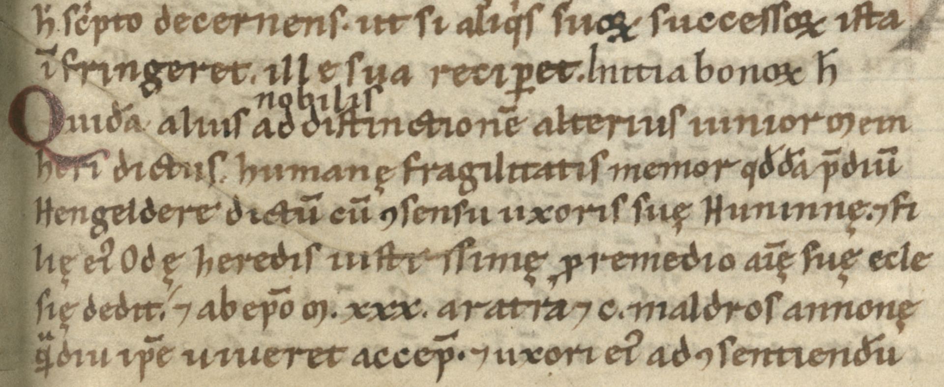 Kapitel 32 der Vita Meinwerci, Originalhandschrift Seite 18